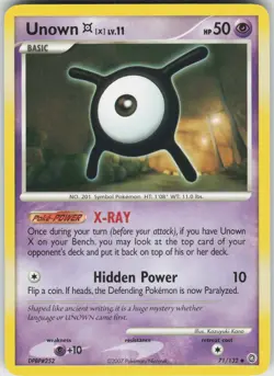 Pokemon Unown [X] 71/132 Secret Wonders Uncommon NM - Image 1