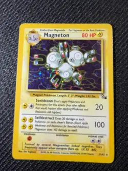 Magneton (11) Holo Rare 11 Fossil Unlimited EN MP WOTC - Image 2