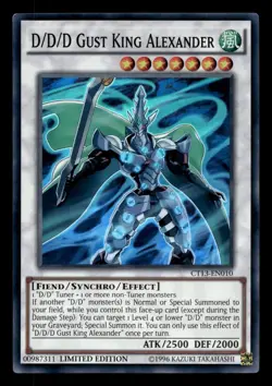 D/D/D Gust King Alexander CT13-EN010 Super Rare 2016 Mega-Tins Yu-Gi-Oh NM - Image 1