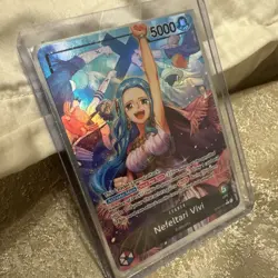 One Piece Nefeltari Vivi Alternate Art OP04-001 English Edition Leeader Mint - Image 2