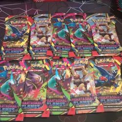 10x Pokemon TCG Phantasmal Flames Sleeved Booster Packs Lot - Sealed New -(ME02) - Image 1