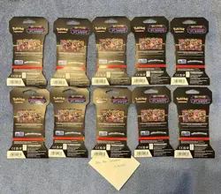 10x Pokemon TCG Phantasmal Flames Sleeved Booster Packs Lot - Sealed New -(ME02) - Image 2