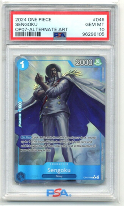 2024 One Piece 500 Years in the Future OP07-046 Sengoku Alt Art PSA 10 Gem Mint - Image 3