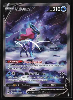 Suicune V GG38/GG70 Crown Zenith: Galarian Gallery Ultra Rare Pokemon Card - Image 1