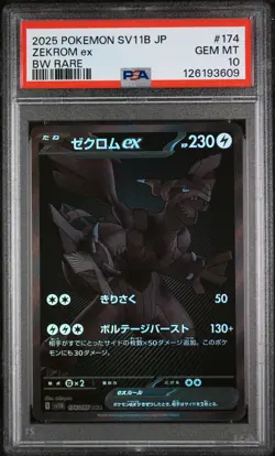 PSA 10 - Zekrom ex - sv11B 174 BWR - Japanese - Pokemon Card - Black Bolt - Image 1