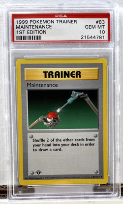 1999 Pokemon Base Set Shadowless 1st Edition Maintenance #83 PSA 10 English MINT - Image 1