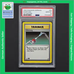 PSA 10 - 1 Edition WOTC Maintenance Pokemon Karte TCG 83/102 Base Set /V93 - Image 1