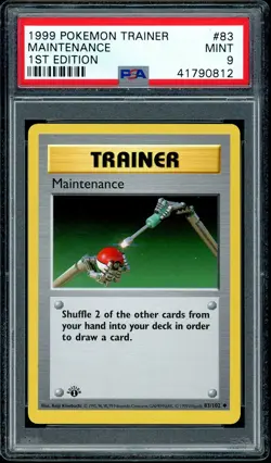 1999 Pokemon Base Set #83 Maintenance 1st Edition PSA 9 - Image 1