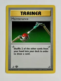 Maintenance 1999 Pokemon Game Shadowless Base Set 1st Edition #83/102 * LP - Image 1
