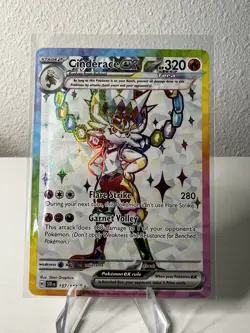 Cinderace ex Tera 157/142 Ultra Double Rare Pokemon Stellar Crown NM - Image 1
