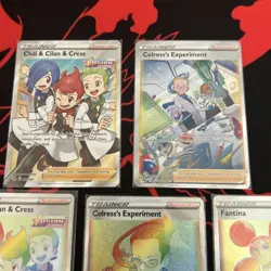 Pokemon 5 Card Lot - Full Art Trainer & Rainbow Ultra Rares NM - Image 2