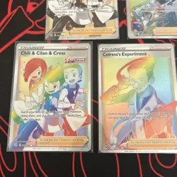 Pokemon 5 Card Lot - Full Art Trainer & Rainbow Ultra Rares NM - Image 3