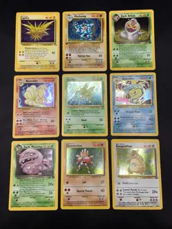 Vintage Holo Rare Pokemon Cards WOTC 1999 Fossil, Jungle, Base Set 2 Scyther - Image 1