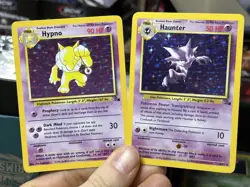 Haunter 6/62 Hypno 8/62 Fossil 1999 Holo Rare Vintage Pokemon Card Lot WOTC - Image 1