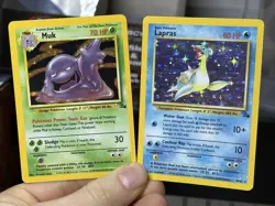 Lapras 10/62 Muk 13/62 Fossil 1999 Holo Rare Vintage Pokemon Card Lot WOTC - Image 1