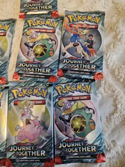 Pokemon TCG Journey Together Booster Pack Lot Scarlet & Violet 7x English Packs - Image 3