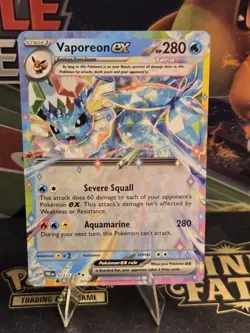 Pokemon Vaporeon ex 023/131 Sv: Prismatic Evolutions Holo Double Rare TCG NM+ - Image 1