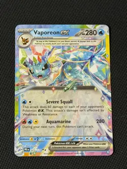 Vaporeon ex - 023/131 Double Rare Pokemon TCG SV: Prismatic Evolutions NM - Image 1