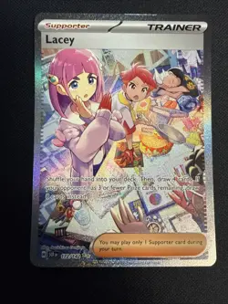 Pokemon TCG Trainer Lacey Holo Card 172/142 NM Condition - Image 1