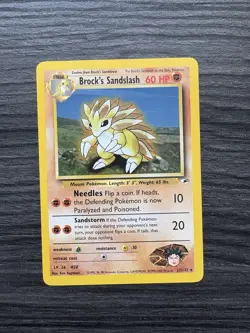 Pokemon TCG Brock's Sandslash Gym Heroes Unlimited Card 23/132 Regular Rare - Image 1