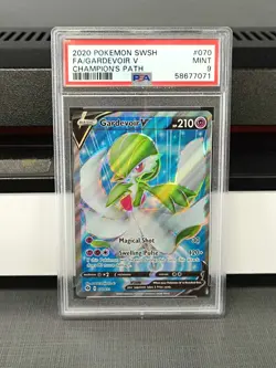 Pokemon Gardevoir V 070/073 Champion's Path Full Art Pokemon Card PSA 9 MINT - Image 1