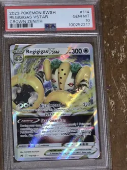 2023 Pokemon SWSH Regigigas VSTAR Crown Zenith #114 PSA 10 GEM MINT CARD - Image 1