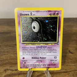 Pokemon Unown Neo Discovery Holo Rare Card 14/75 - Image 1