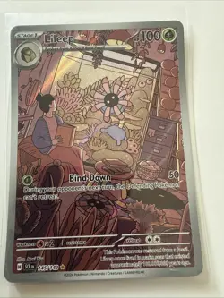 Lileep Stellar Crown Scarlet Violet Illustration Pokemon Card 145/142 - Image 1