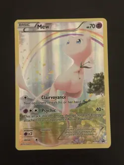 Pokemon TCG Mew XY110 Black Star Promo Full Art Holo Card - Image 1