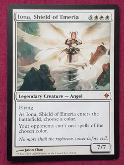 Magic The Gathering ZENDIKAR IONA SHIELD OF EMERIA white card MTG - Image 1