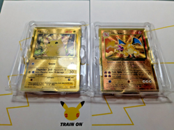 Pokemon Celebrations Gold Metal Charizard & Pikachu Cards 25th Anniversary Set - Image 2