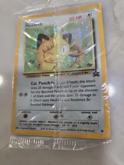 Meowth #10 Black Star Promo Pokemon Card SEALED Rare - Image 1