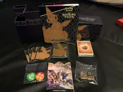 Shining Fates Elite Trainer Box Pokemon TCG ETB OPEN DICE AND SLEEVES NO CARDS - Image 1