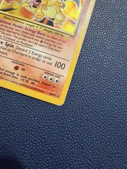 Pokemon TCG Charizard Base Set Holo Unlimited Rare Card MP - Image 3