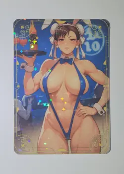 Sexy Chun-Li Street Fighter Goddess Story Hunny Bunny Anime Holo Card - Image 1