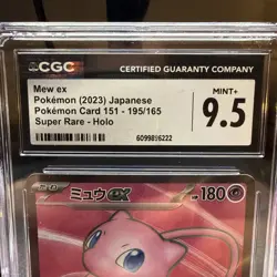 Mew EX Super Rare 195/165 Japanese Pokemon Card CGC 9.5 Mint + - Image 2