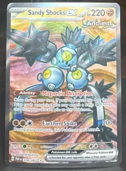 Pokemon TCG Sandy Shocks ex 228/182 SV04: Paradox Rift Ultra Rare Holo Card - Image 1