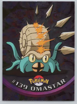 Omastar Foil TOPPS Series 3 Blue Logo #139 Pokemon Card TCG NM/MINT - Image 1