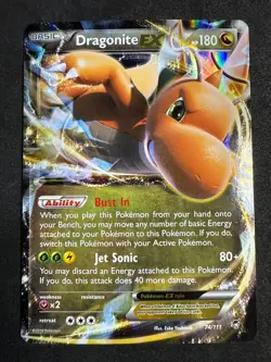 Dragonite EX XY Furious Fists 74/111 Pokemon Card TCG NM - Image 1