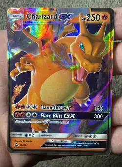 Pokemon Card Charizard GX SM211 Hidden Fates Black Star Promo Holo, NM - Image 1