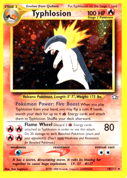 Pokemon Typhlosion TCG Neo Genesis 18 Holo Unlimited Rare Card 18 /111 - Image 1