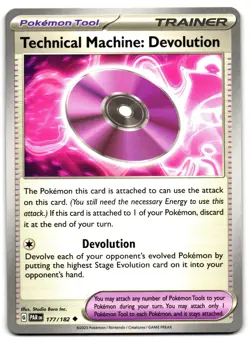 Technical Machine: Devolution 177/182 - Paradox Rift Pokemon TCG - M/LP Card - Image 1