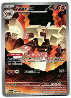 Garganacl 147/132 - Mega Evolution Illustration Rare Pokemon TCG - NM Card - Image 1