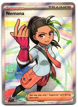 Nemona 229/091 - Paldean Fates Ultra Rare Pokemon TCG - M/LP Card - Image 1