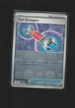 Pokemon Card Tool Scrapper 085/086 Poke Ball Rare Scarlet Violet White Flare - Image 1