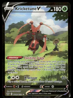 Pokemon Cards Kricketune V TG12/TG30 Silver Tempest Trainer Gallery Holo NM - Image 1