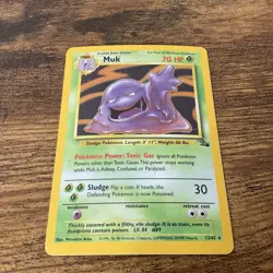 Pokemon TCG Muk Holo Rare Card 13/62 Fossil - Image 3