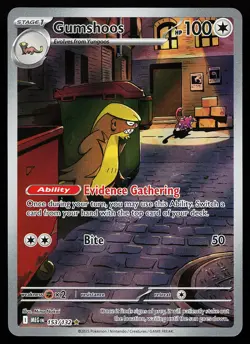 Gumshoos 153/132 Holo Illustration Rare Mega Evolution Pokemon Card - Image 1