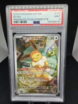 Pokemon TCG Eevee SVP 173 Prismatic Evolutions ETB Promo PSA 9 - Image 1