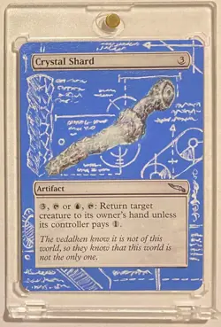 CRYSTAL SHARD (MRD) MTG Magic BLUEPRINT Hand Painted Altered Extended Art - Image 1